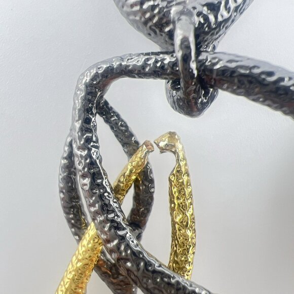 Alexis Bittar Necklace Elements Dark Phoenix Leaf Multi Stone Blue *FLAW* $395 - Picture 10 of 16